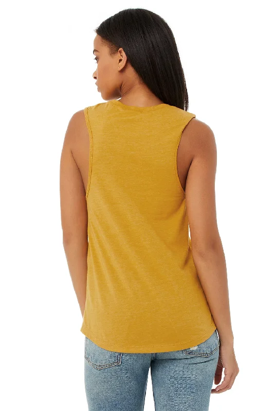 Bella + Canvas Womens Jersey Muscle Tank Top - Heather Mustard Yellow