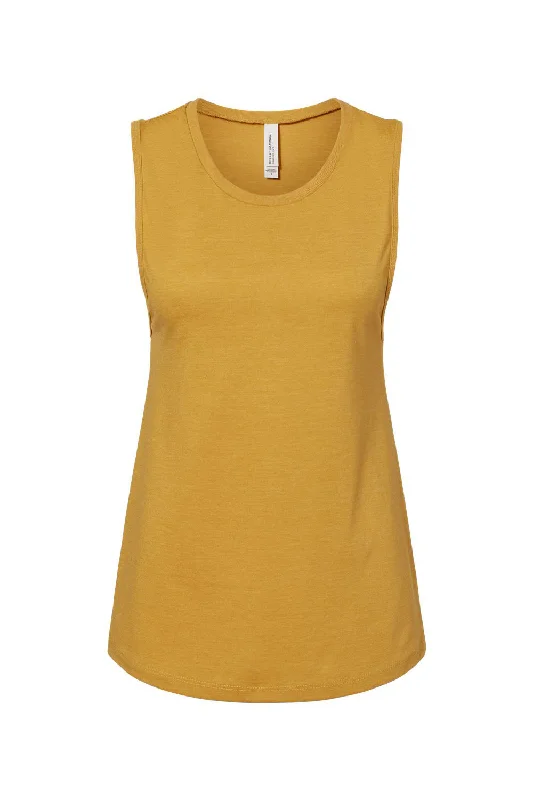 Bella + Canvas Womens Jersey Muscle Tank Top - Heather Mustard Yellow