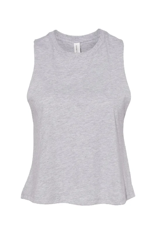 Bella + Canvas Womens Cropped Tank Top - Heather Grey