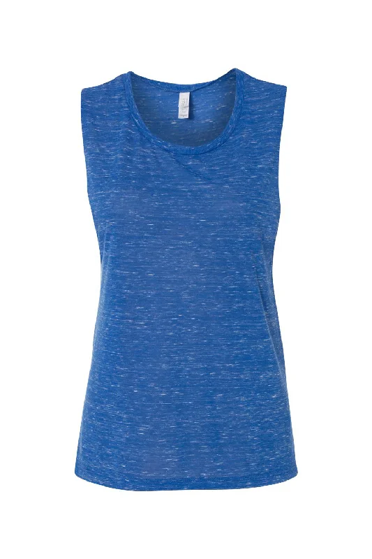 Bella + Canvas Womens Flowy Muscle Tank Top - True Royal Blue Marble