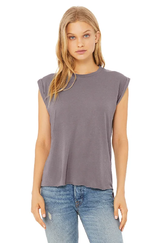 Bella + Canvas Womens Flowy Muscle Tank Top - Storm Grey