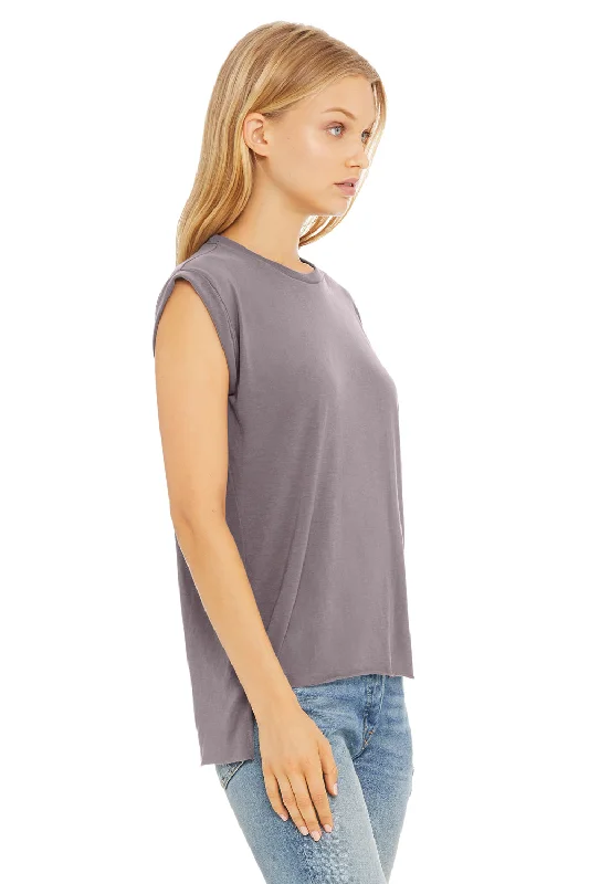 Bella + Canvas Womens Flowy Muscle Tank Top - Storm Grey