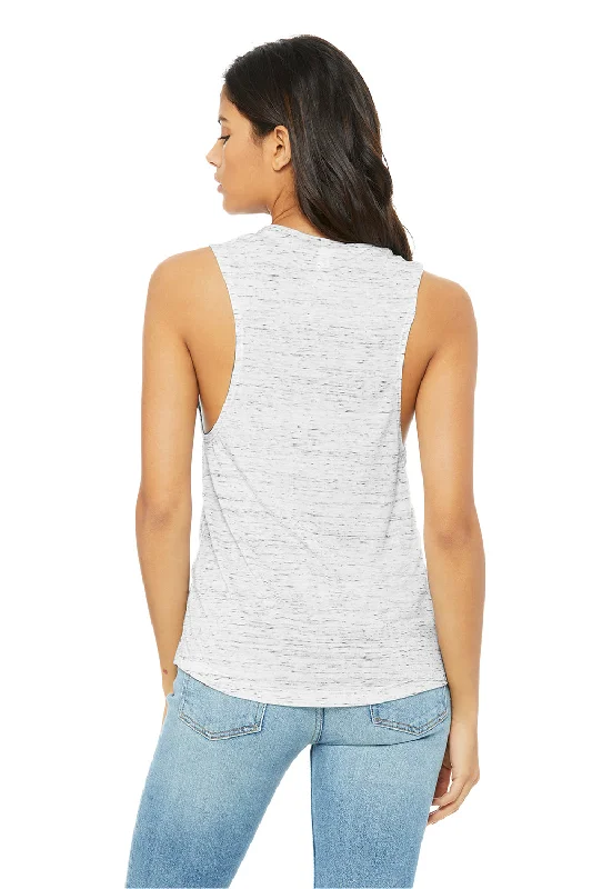 Bella + Canvas Womens Flowy Muscle Tank Top - White Marble