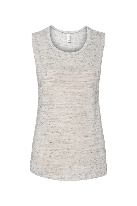 Bella + Canvas Womens Flowy Muscle Tank Top - White Marble