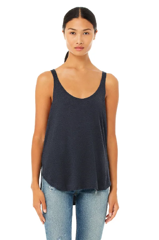 Bella + Canvas Womens Flowy Tank Top - Heather Navy Blue