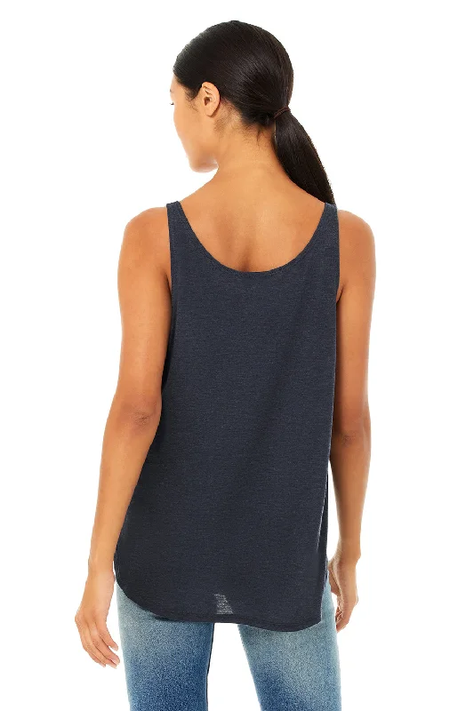 Bella + Canvas Womens Flowy Tank Top - Heather Navy Blue