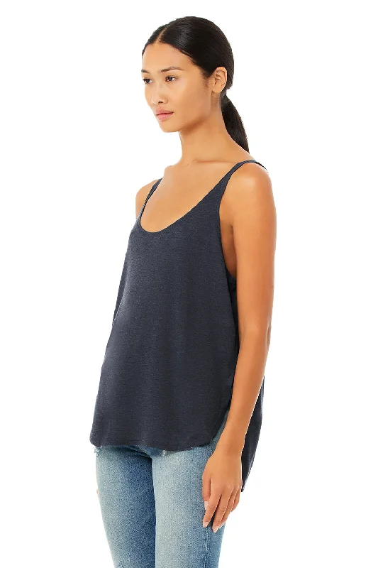 Bella + Canvas Womens Flowy Tank Top - Heather Navy Blue