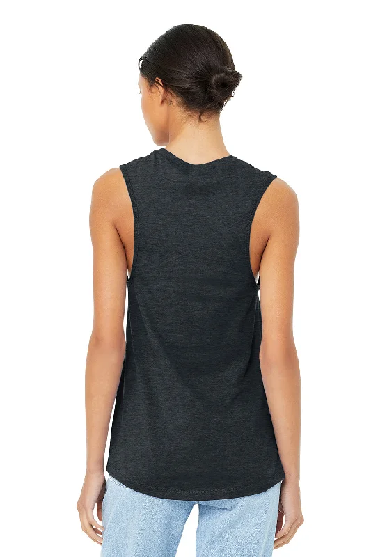 Bella + Canvas Womens Jersey Muscle Tank Top - Heather Dark Grey