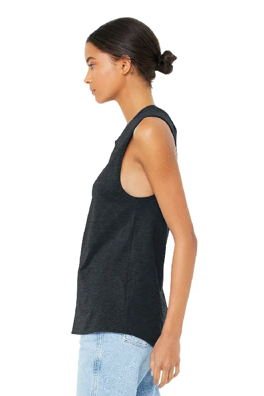 Bella + Canvas Womens Jersey Muscle Tank Top - Heather Dark Grey