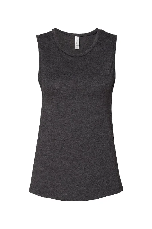 Bella + Canvas Womens Jersey Muscle Tank Top - Heather Dark Grey