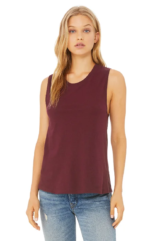 Bella + Canvas Womens Jersey Muscle Tank Top - Maroon