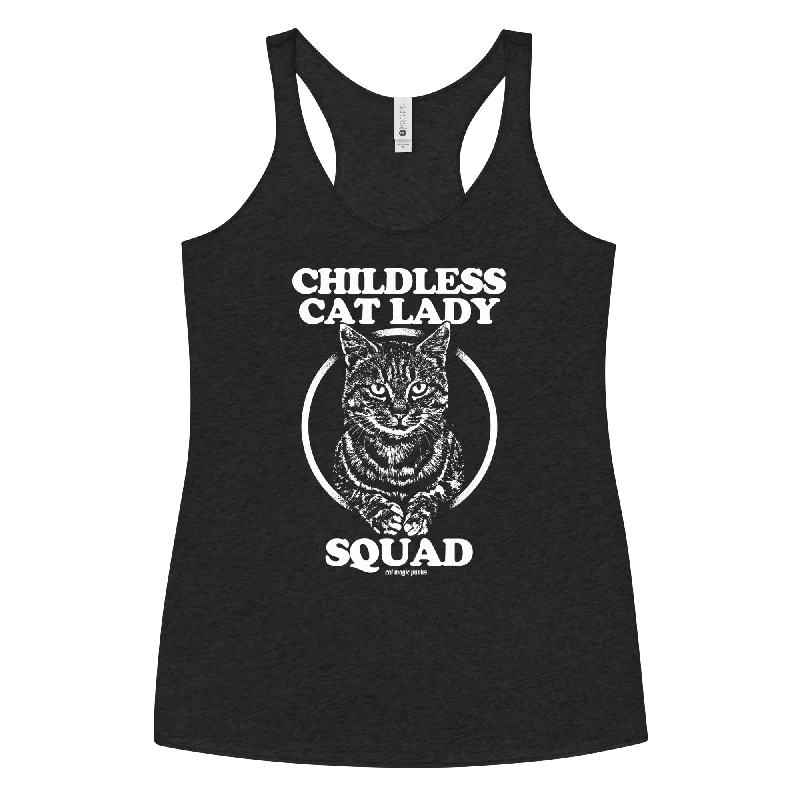 CHILDLESS CAT LADY SQUAD Women's Racerback Tank