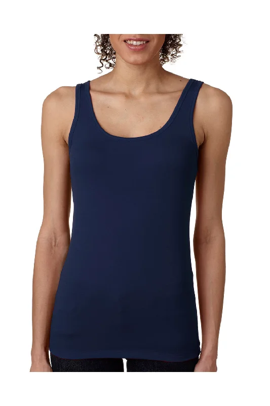 Next Level Womens Jersey Tank Top - Midnight Navy Blue - Closeout