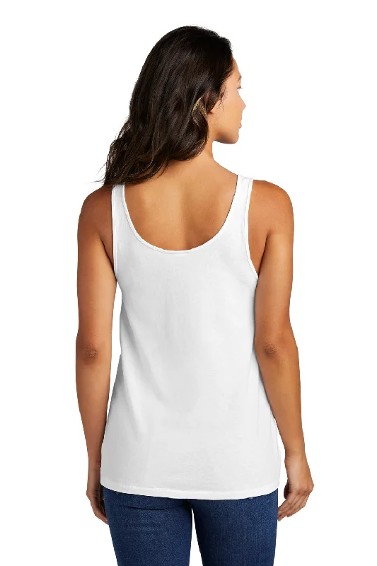 Port & Company Womens Beach Wash Garment Dyed Tank Top - White