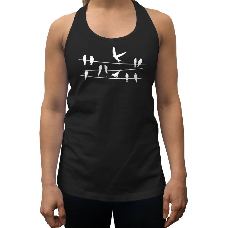 Women's Birds On A Wire Racerback Tank Top