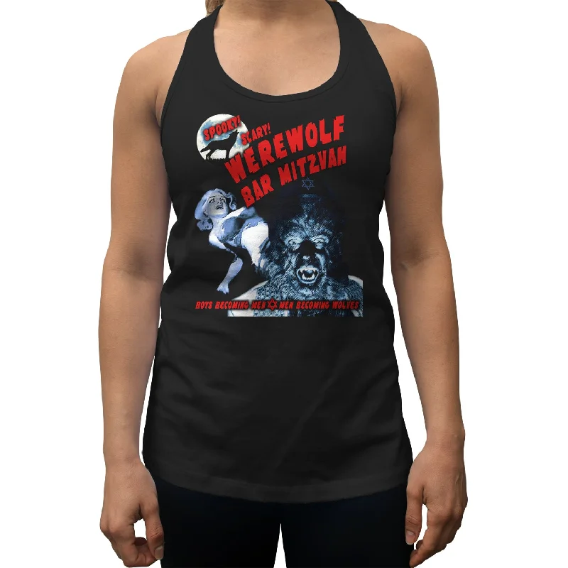 Women's Werewolf Bar Mitzvah Racerback Tank Top