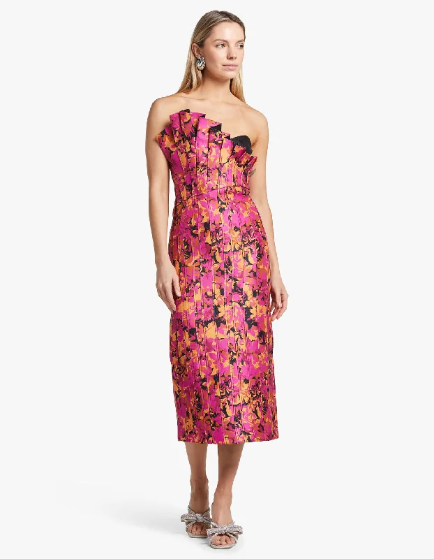 Davies Dress - Cerise Flora Print