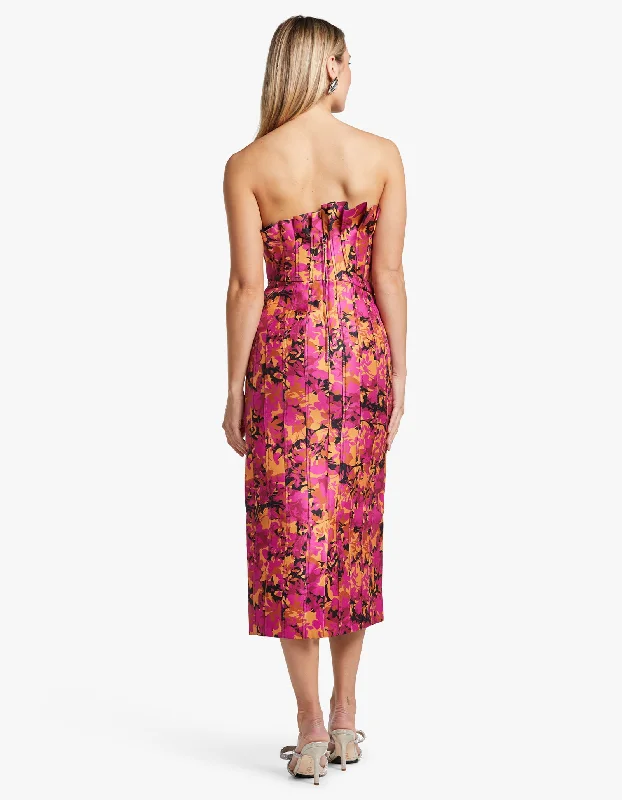 Davies Dress - Cerise Flora Print