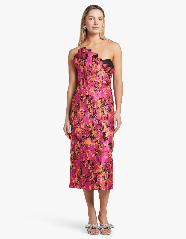 Davies Dress - Cerise Flora Print