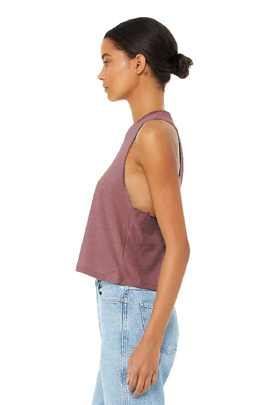 Bella + Canvas Womens Cropped Tank Top - Heather Mauve