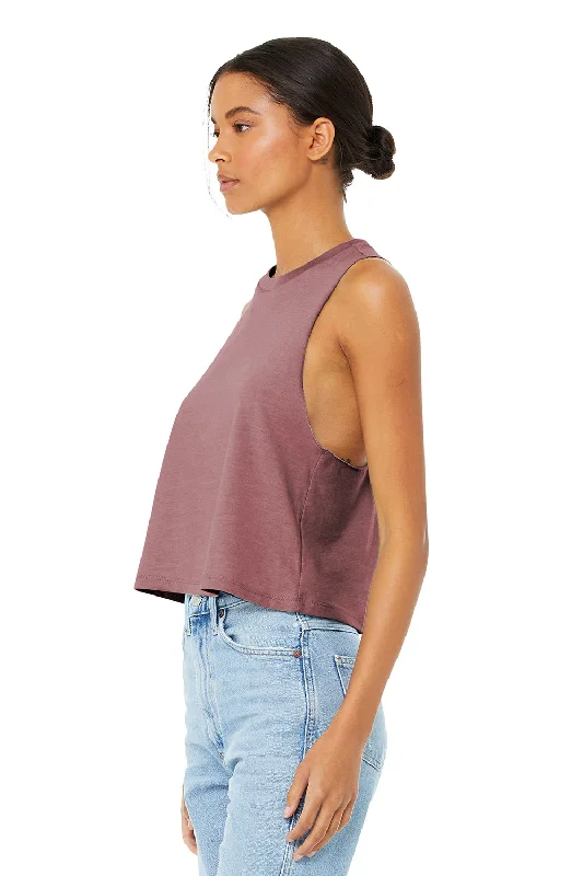 Bella + Canvas Womens Cropped Tank Top - Heather Mauve