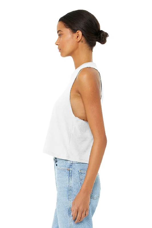 Bella + Canvas Womens Cropped Tank Top - Solid White