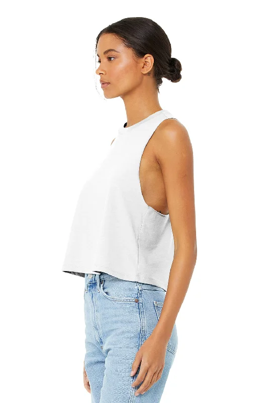 Bella + Canvas Womens Cropped Tank Top - Solid White