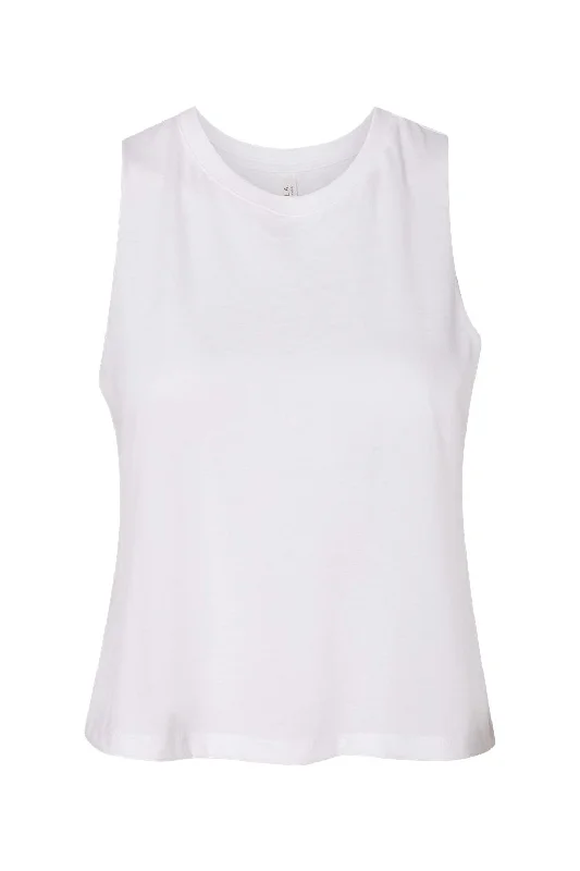 Bella + Canvas Womens Cropped Tank Top - Solid White