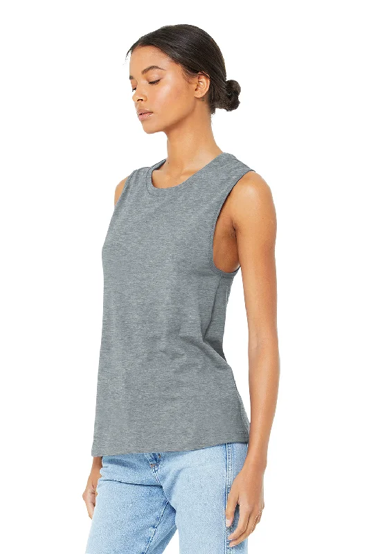 Bella + Canvas Womens Jersey Muscle Tank Top - Heather Grey