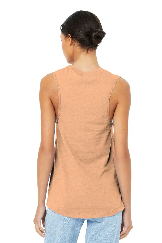 Bella + Canvas Womens Jersey Muscle Tank Top - Heather Peach