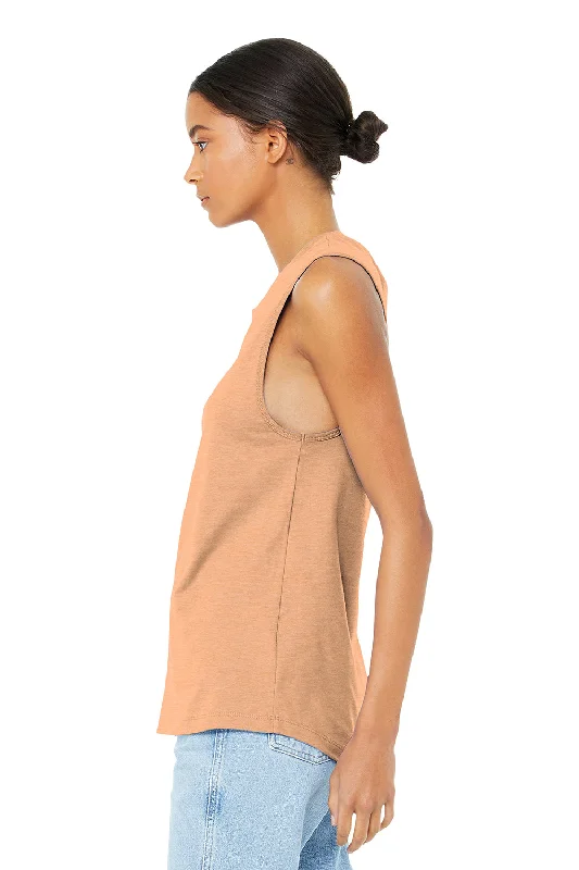 Bella + Canvas Womens Jersey Muscle Tank Top - Heather Peach