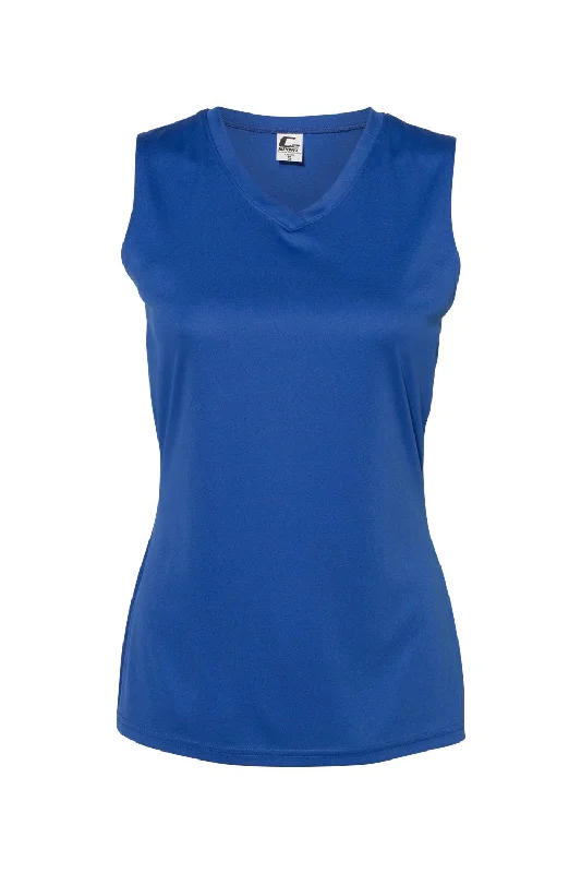 C2 Sport Womens Moisture Wicking V-Neck Tank Top - Royal Blue - NEW