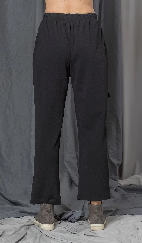 Black Wendy Pant with Zipper and Pockets