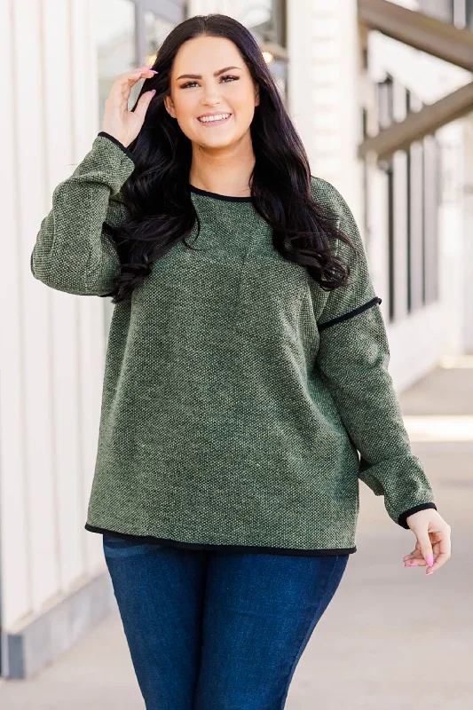 False Confidence Top, Olive