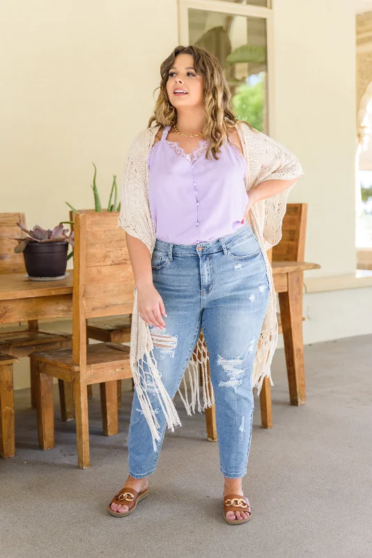 Florence High Waist Destroyed Boyfriend Jeans