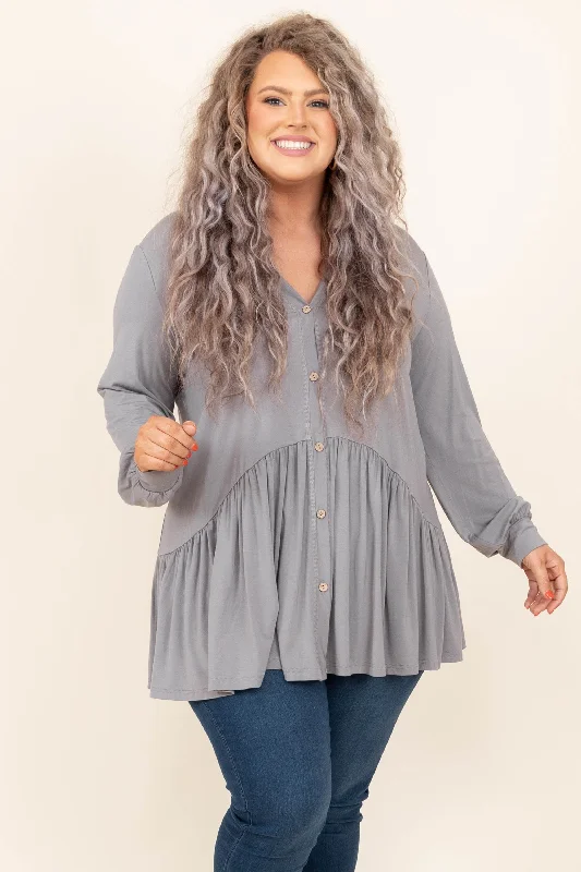 Lively Experiences Tunic, Gray