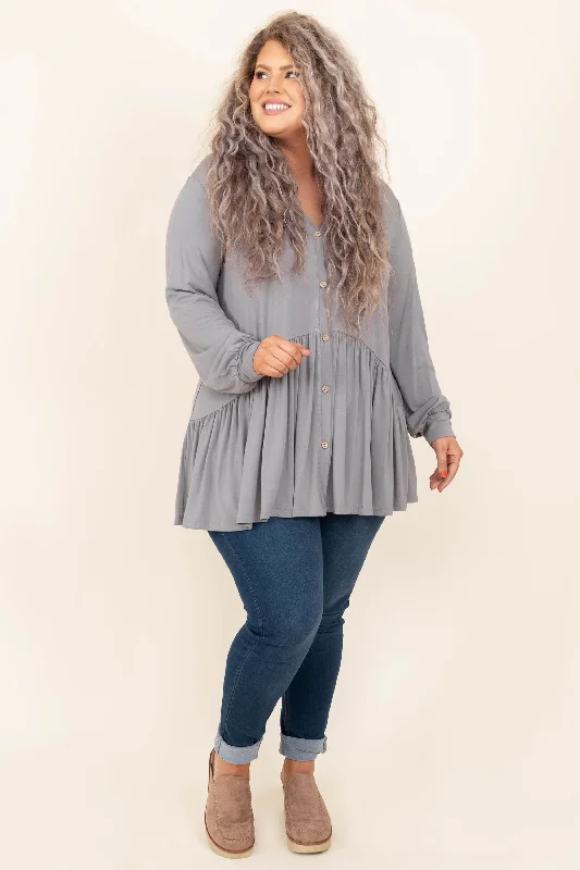 Lively Experiences Tunic, Gray