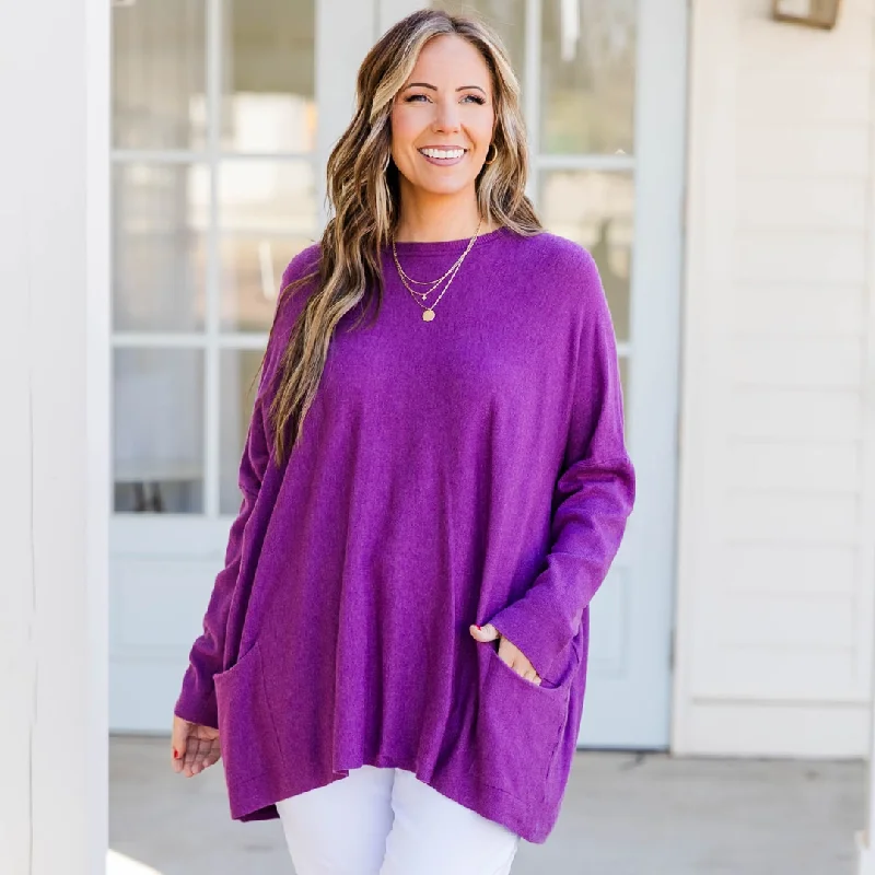 Snow Whispers Tunic, Heather Plum