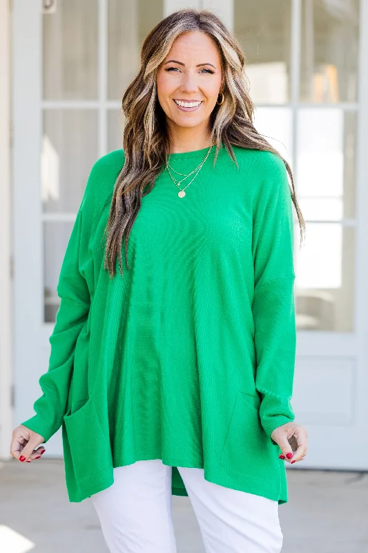 Snow Whispers Tunic, Kelly Green