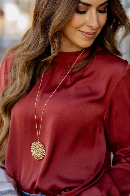 Dressy Cinched Neck Blouse