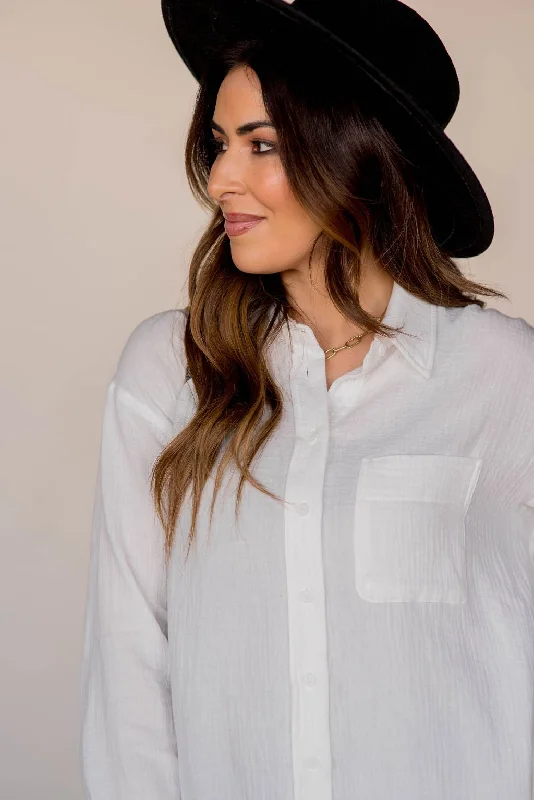 Gauze Button Up Blouse