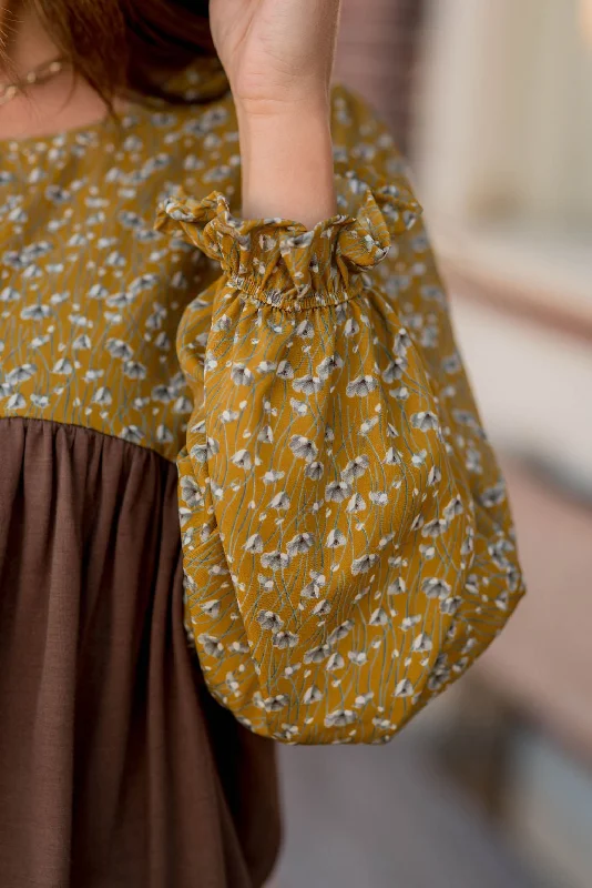 Vintage Floral Accented Blouse