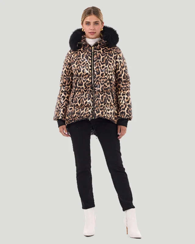 Après-Ski Jacket with Detachable Toscana Shearling Lamb Hood Trim