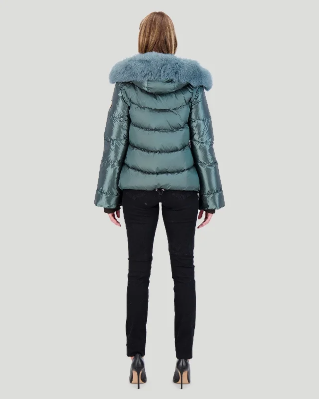 Après-Ski Jacket with Detachable Toscana Shearling Lamb Hood Trim