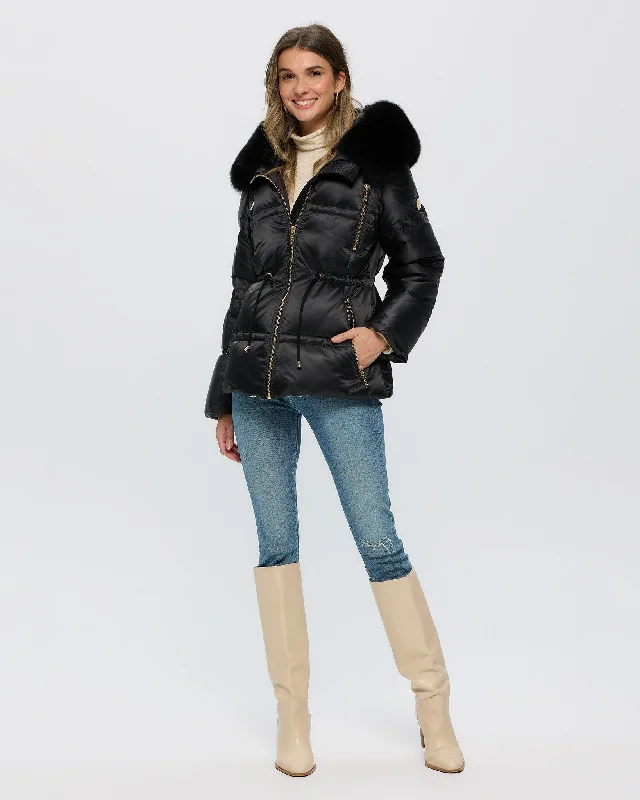 Après-Ski Jacket with Detachable Toscana Shearling Lamb Hood Trim