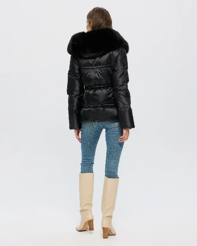 Après-Ski Jacket with Detachable Toscana Shearling Lamb Hood Trim