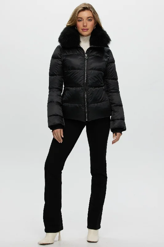 Après-Ski Jacket with Detachable Toscana Shearling Lamb Collar