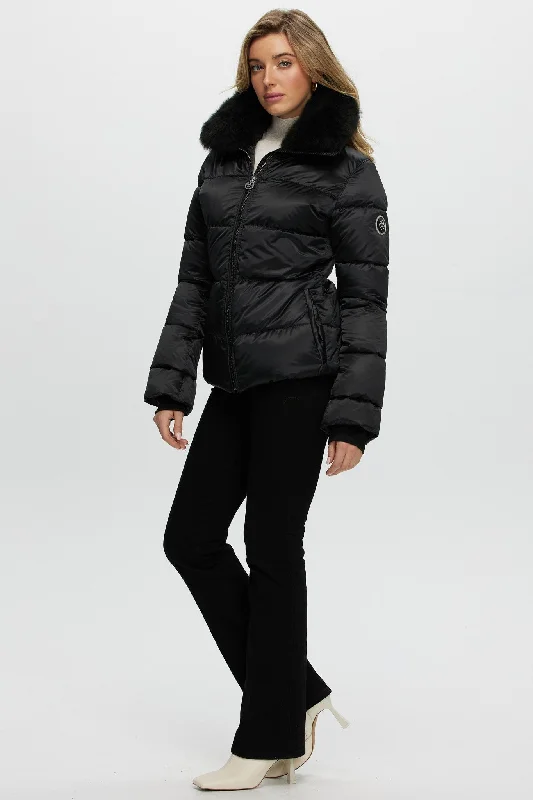 Après-Ski Jacket with Detachable Toscana Shearling Lamb Collar