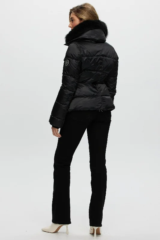 Après-Ski Jacket with Detachable Toscana Shearling Lamb Collar