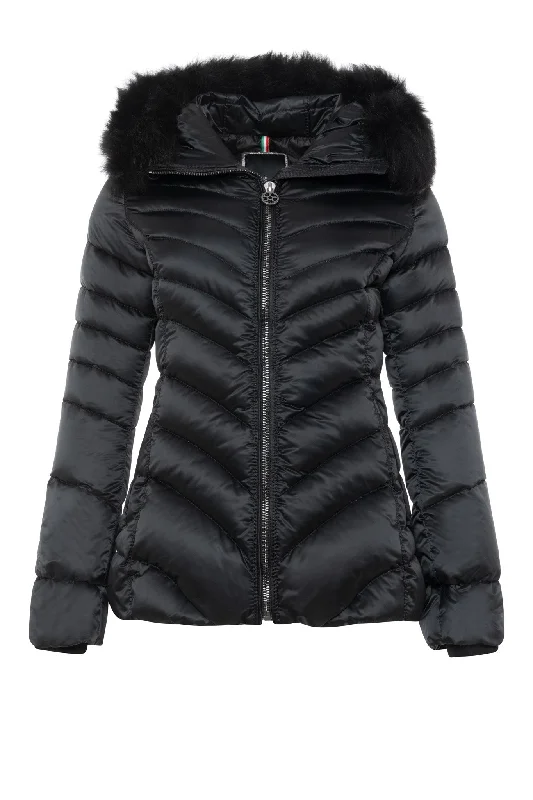 Après-Ski Jacket with Detachable Toscana Shearling Lamb Hood Trim